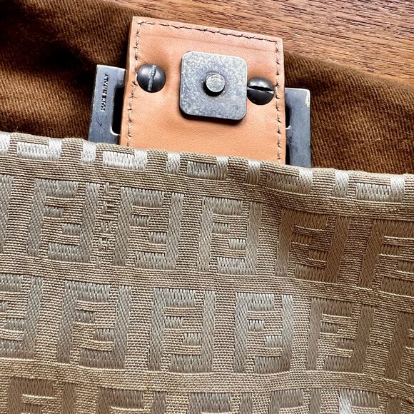 Authentic Vintage Fendi Zucchino Pouchette in near pristine condition - Picture 11 of 14